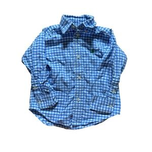 Ralph‎ Lauren Button Down Shirt Gingham Check Long Sleeve Kids Size 2T